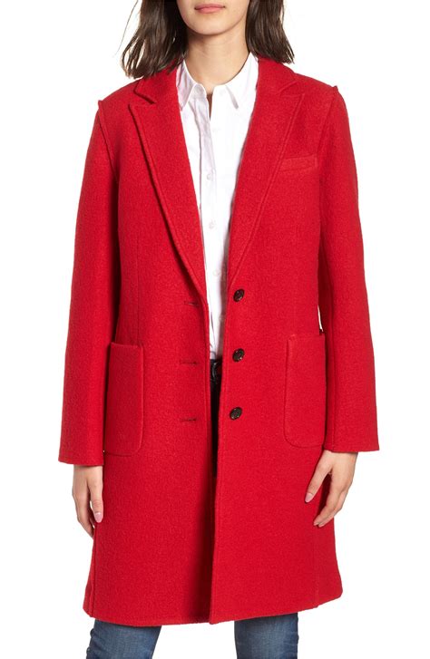 red designer coats